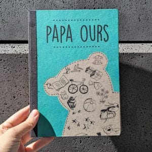 Livre artisanal jeunesse « Papa Ours » (visuel 1) – Cosette Cartonera