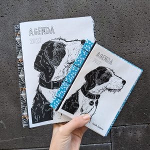 Agenda rechargeable artisanal « Agenda JANVIER 2027 – JANVIER 2028 » (visuel 3) – Cosette Cartonera