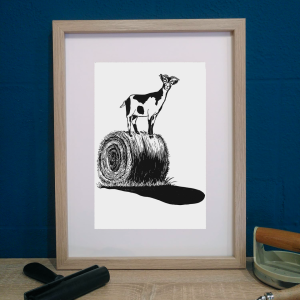 Linogravure : Chèvre