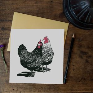 Carte Postale : Poules Wyandottes