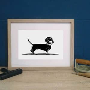 Gravure artisanale « El Galgo » (visuel 2) – Cosette Cartonera